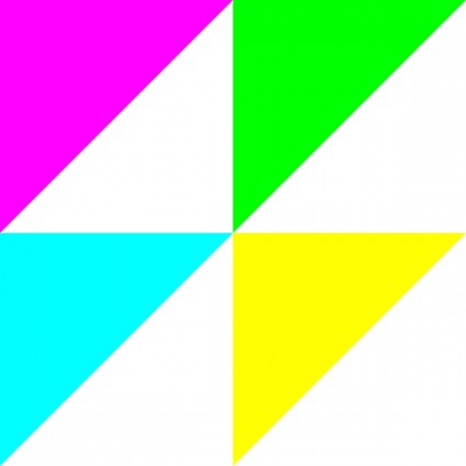 triangle carrés motif clipart