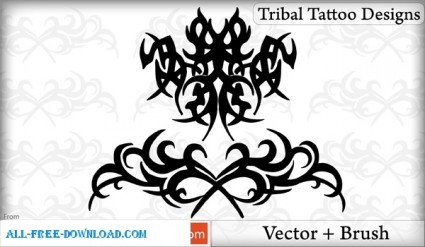 pacote de vetores de desenhos de tatuagem tribal