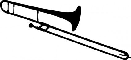 clipart de trombone silhouette