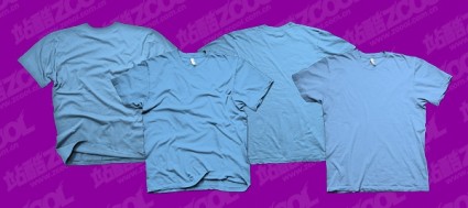 Tshirt blu tendenza vuoto modello psd a strati
