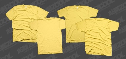 camiseta amarilla en blanco tendencia plantilla psd capas