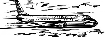 TU-Flugzeug-ClipArt-Grafik