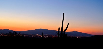 panorama de amanecer de Tucson