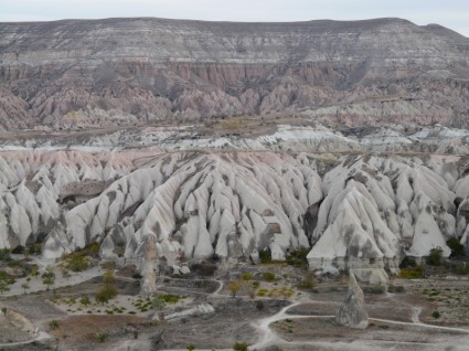 erosión de las formaciones de roca de tufa paisaje