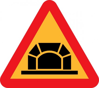 sinal de trânsito do túnel de clip-art