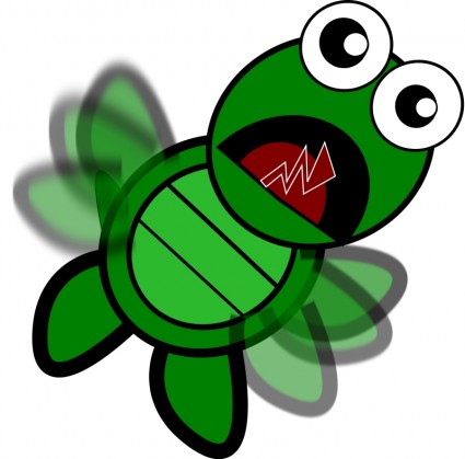 tartaruga agitando