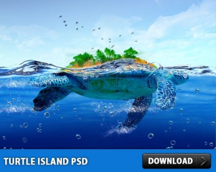 Turtle Island Free Psd File
