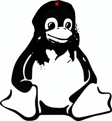 Tux Pinguin sitzen ClipArt