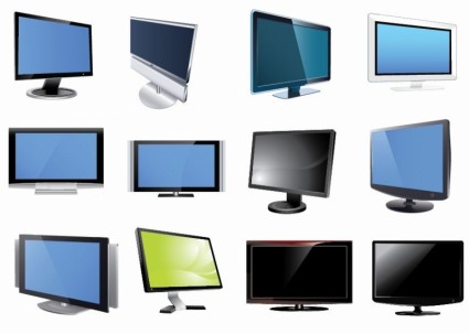 TV und Monitor-Vector-set