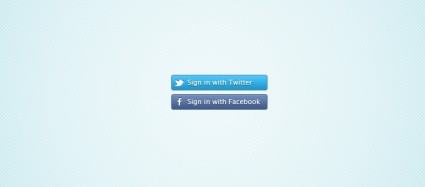 Twitter e facebook conectam botões