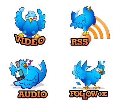 Twitter Bird Icon Vector