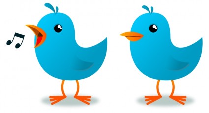 mascote do pássaro do Twitter