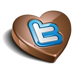 Twitter de chocolate escuro