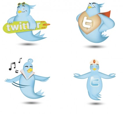 Twitter icon set di icone