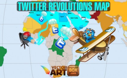 carte de révolutions Twitter