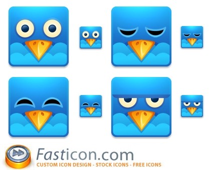 Los iconos cuadrados pack de iconos de Twitter