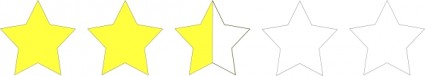 Two And A Half Star Rating Clip Art