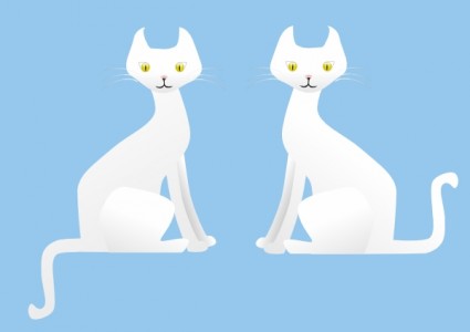 zwei Katzen-ClipArts