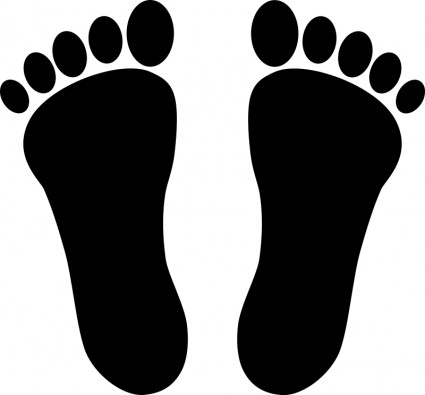 Two Footprints Black