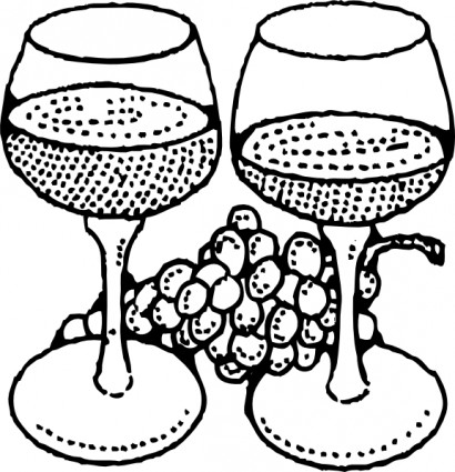 dwie szklanki wina clipart