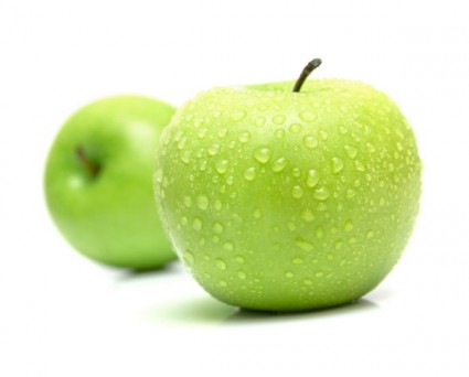 imagen de hd de dos manzana verde