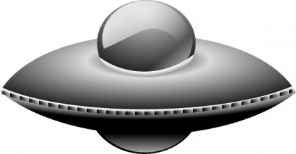 UFO in metallisch Stil ClipArt