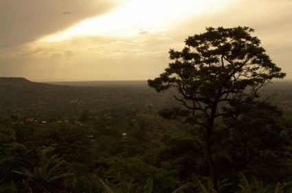 Uganda Afrika Sonnenuntergang