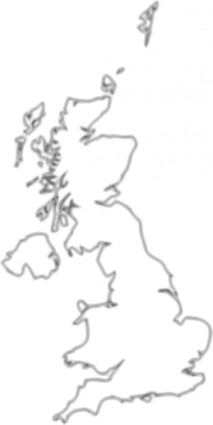 المملكة المتحدة خريطة مخطط قصاصة فنية