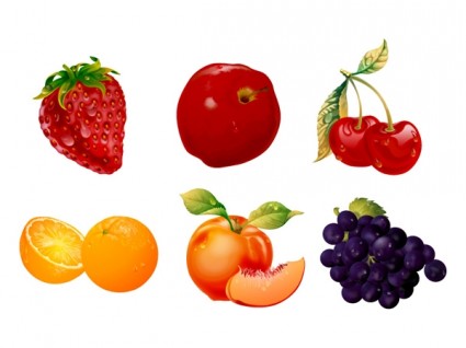 vector de frutas ultrafino