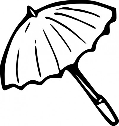 clipart de contorno de guarda-chuva