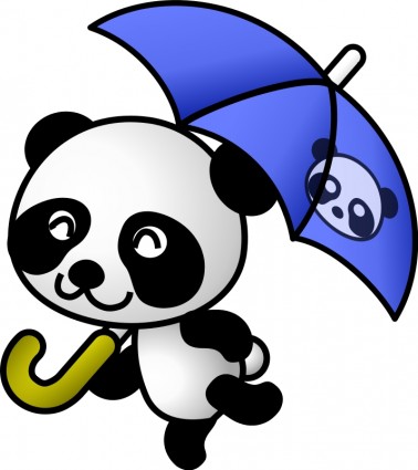 panda de paraguas