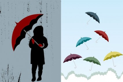 Tema guarda-chuva do vetor