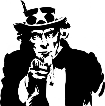 Uncle Sam Pointing Clip Art