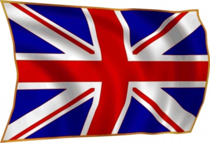 Royaume-Uni drapeau flottant dans clipart brise