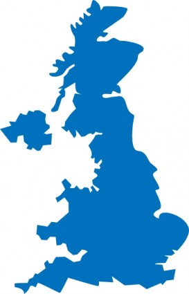 Wielka Brytania mapa clipart