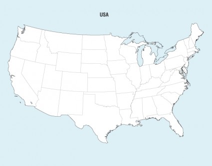 アメリカ合衆国地図ベクトル