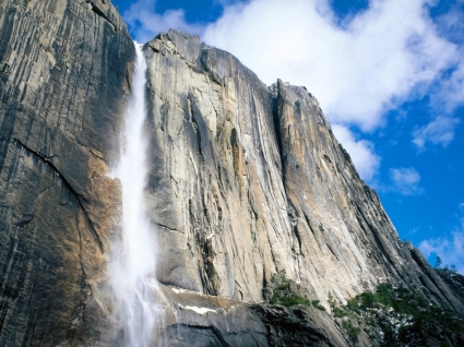 trên yosemite falls hình nền thác nước tự nhiên