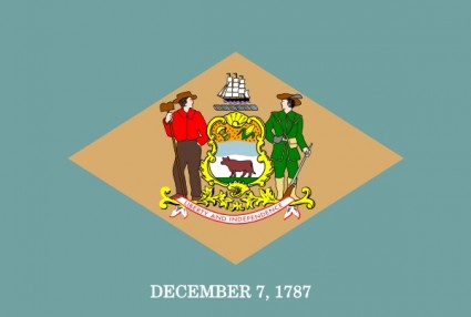 Us Delaware Flag Clip Art