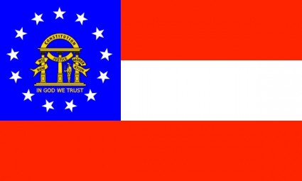 nous le drapeau de la Géorgie clip art