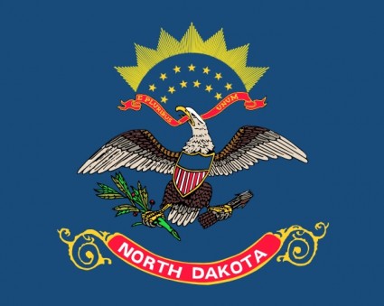 nos bandera de Dakota del norte clip art