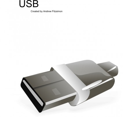 USB plug clip art