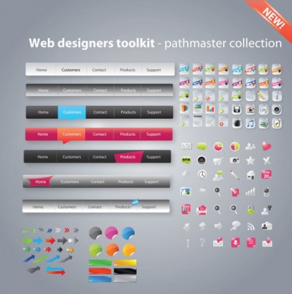 nützliche Web-Design-Tools pack Vektor