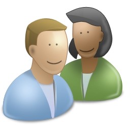 Benutzer-Mann und Frau
