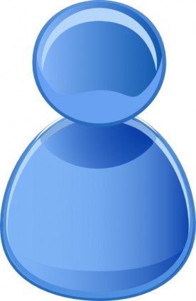 pengguna simbol biru clip art