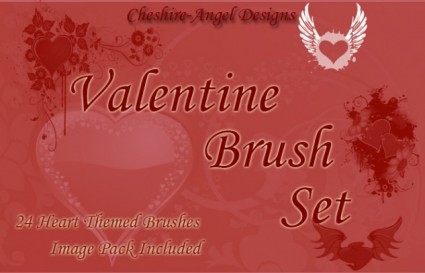 Saint-Valentin brush set