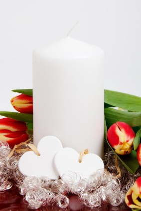 decoración de la vela de San Valentín