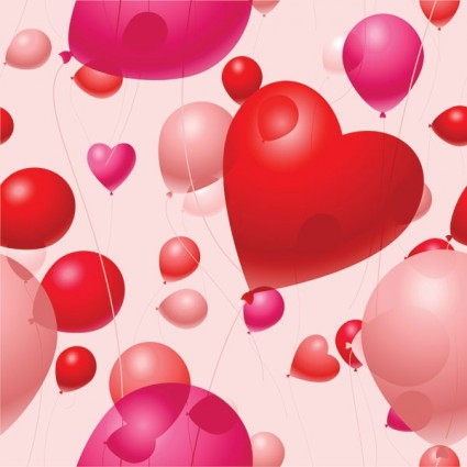 Valentine hari balon vektor