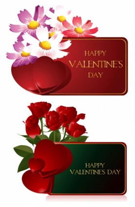 バレンタインの日グリーティング カード ベクトル