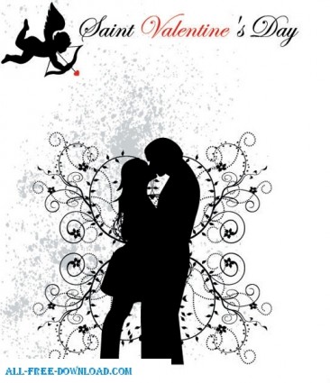 Valentine Day Peole In Love Bw
