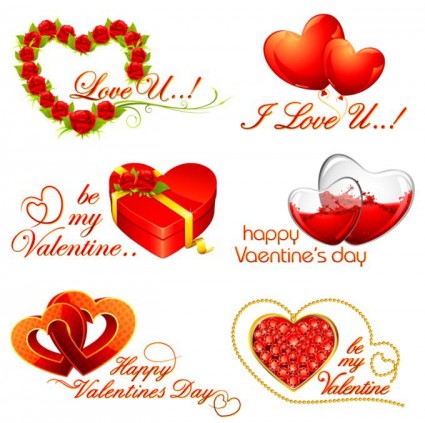 elementos del corazón de San Valentín